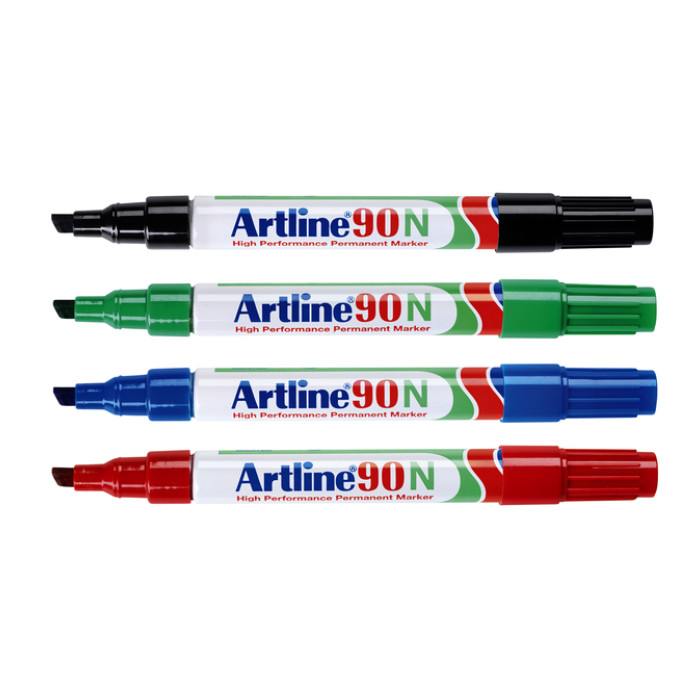 Viltstift Artline 90 schuin 2-5mm zwart