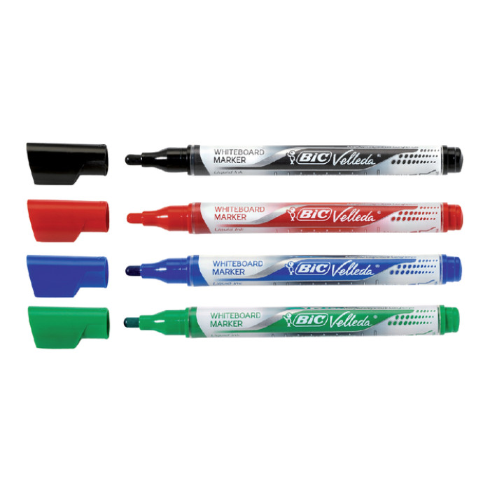 Whiteboardmarker Bic Velleda liquid rond medium blauw
