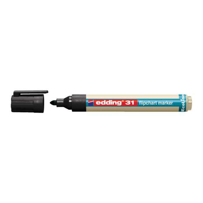Viltstift edding 31 EcoLine voor flipover rond 1.5-3mm zwart