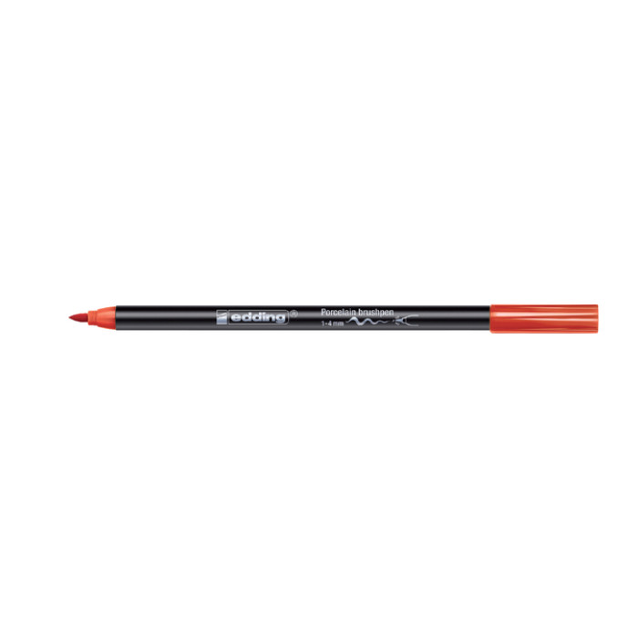 Brushpen edding 4200 porselein rood