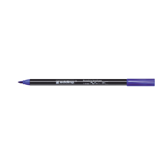 Brushpen edding 4200 porselein blauw