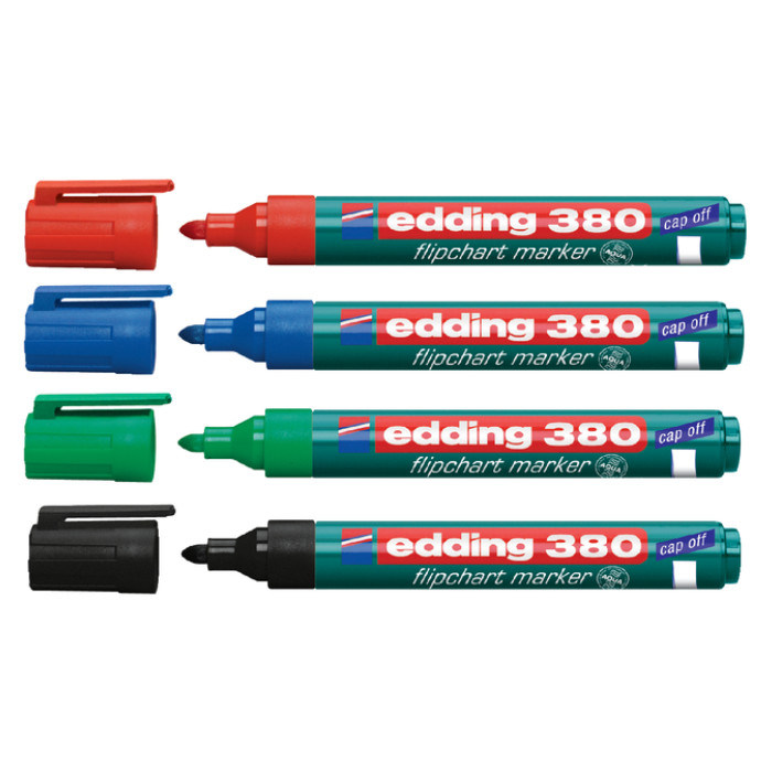 Viltstift edding 380 flipover rond 1.5-3mm blauw