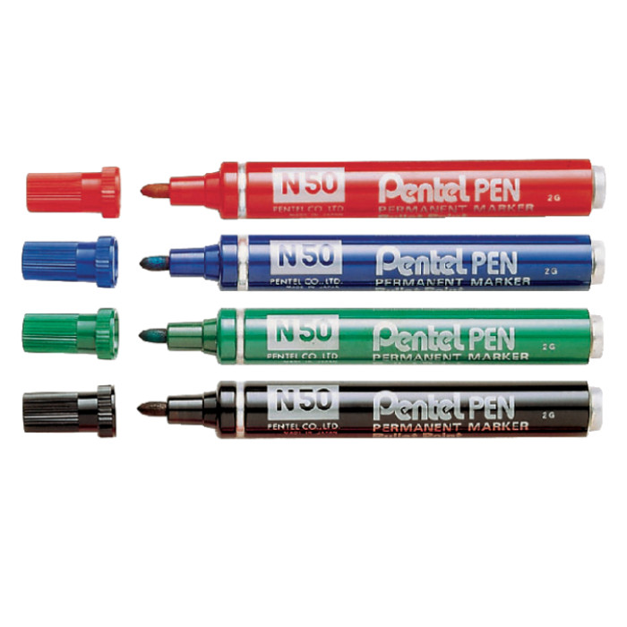 Viltstift Pentel N50 rond 1.5-3mm zwart