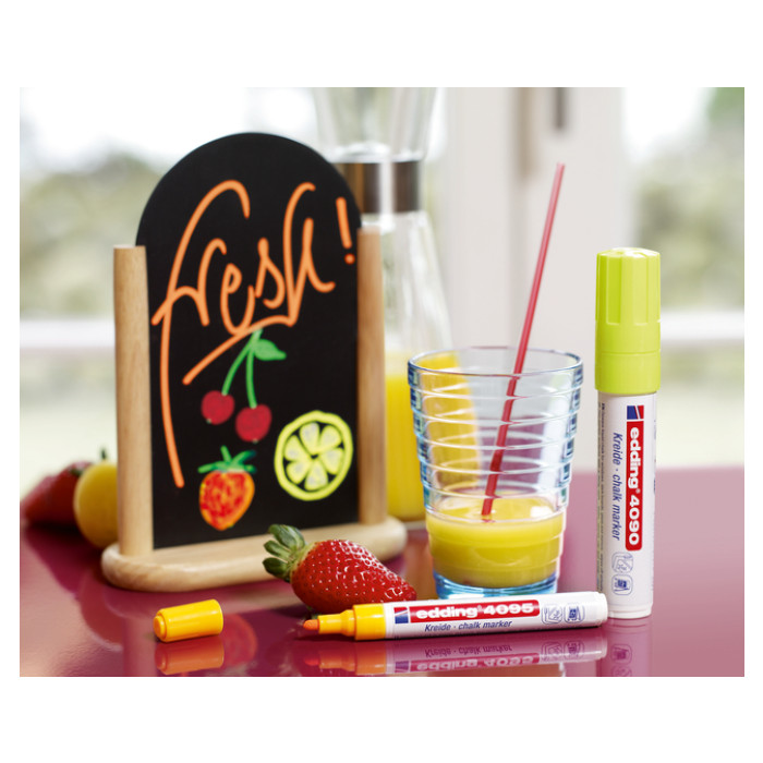 Krijtstift edding 4090 window schuin 4-15mm assorti etui à 4 stuks