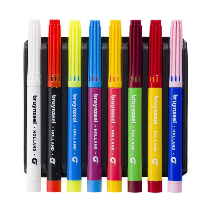Viltstift Bruynzeel Kids Magic assorti 8 stuks
