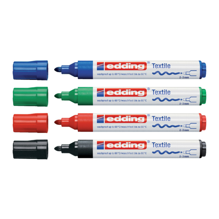 Textielmarker edding 4500 rond 2-3mm groen