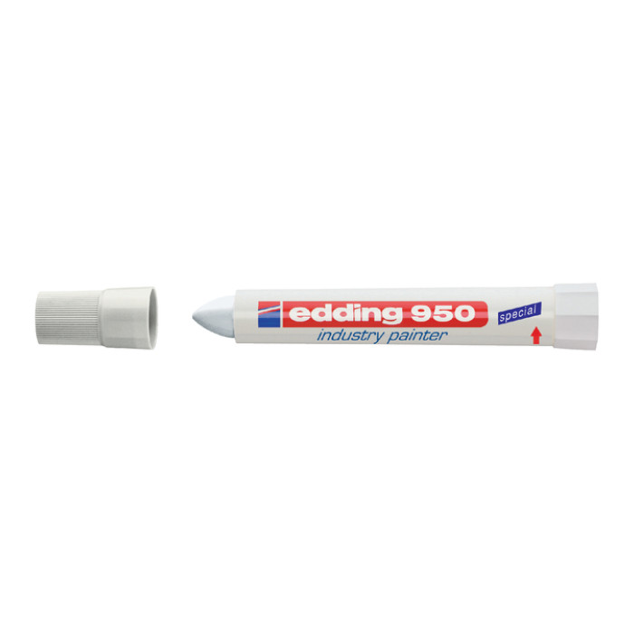 Viltstift edding 950 pastamarker industry rond 10mm wit