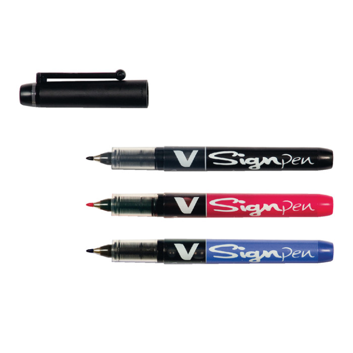 Fineliner PILOT V Signpen fijn rood