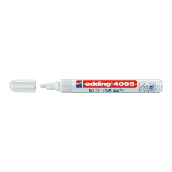 Krijtstift edding 4095 rond 2-3mm wit