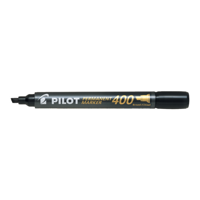 Permanent marker PILOT 400 schuin breed zwart