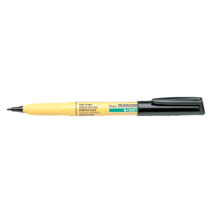 Textielmarker Pentel NM10 rond 1mm zwart