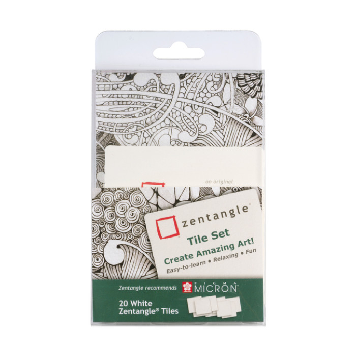 Tekenset Sakura Zentangle set à 20 patronen wit