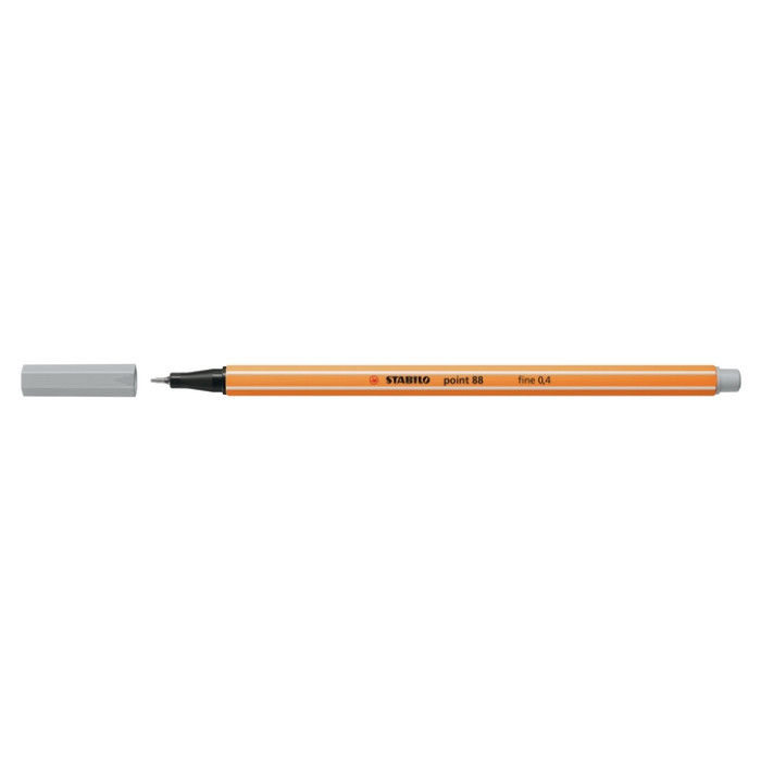 Fineliner STABILO point 88/94 fijn lichtgrijs