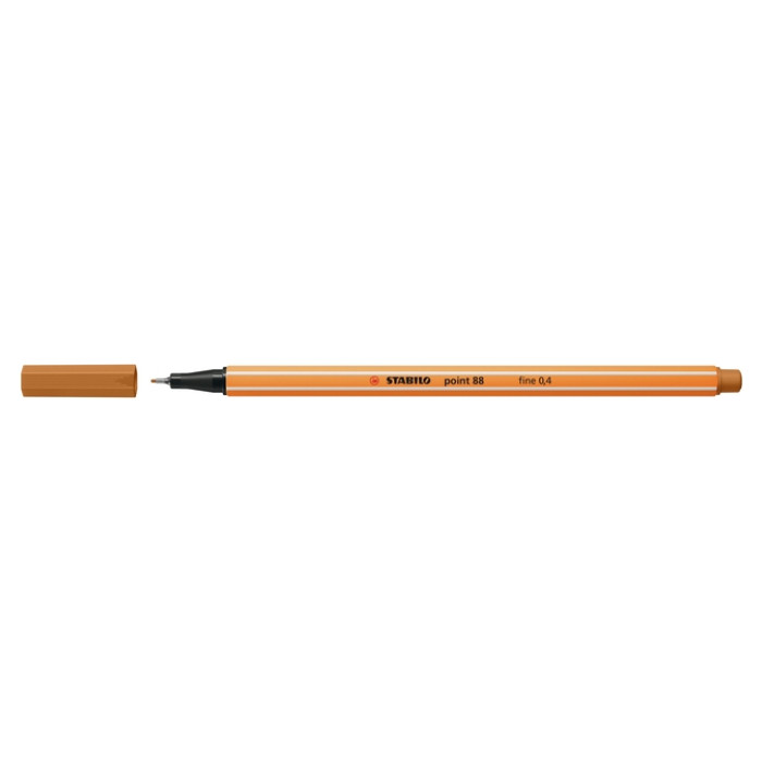 Fineliner STABILO point 88/89 fijn donker oker