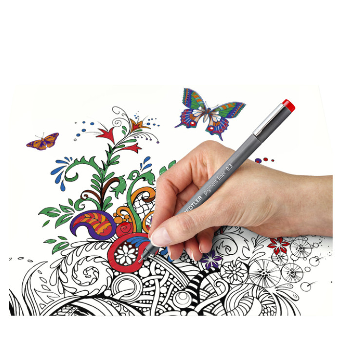 Fineliner Staedtler Pigment 308 zwart 0.8mm