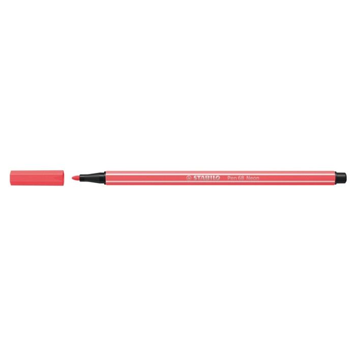 Viltstift STABILO Pen 68/040 medium neon rood
