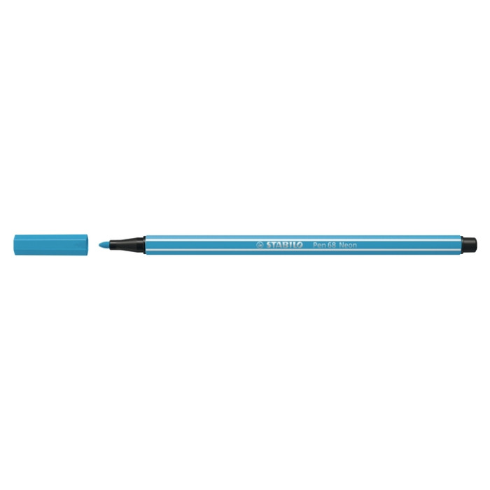 Viltstift STABILO Pen 68/031 medium neon blauw
