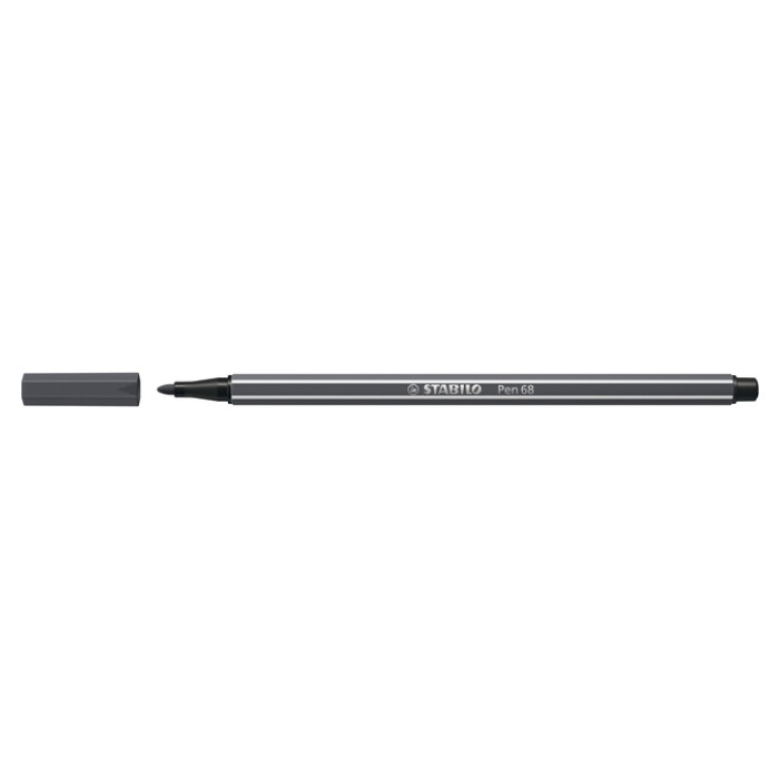 Viltstift STABILO Pen 68/97 medium diepkoud grijs