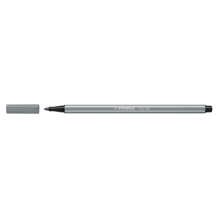 Viltstift STABILO Pen 68/95 medium middel koudgrijs