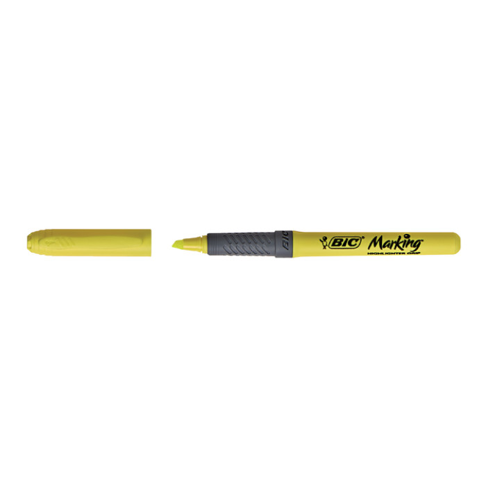 Markeerstift Bic brite liner grip geel