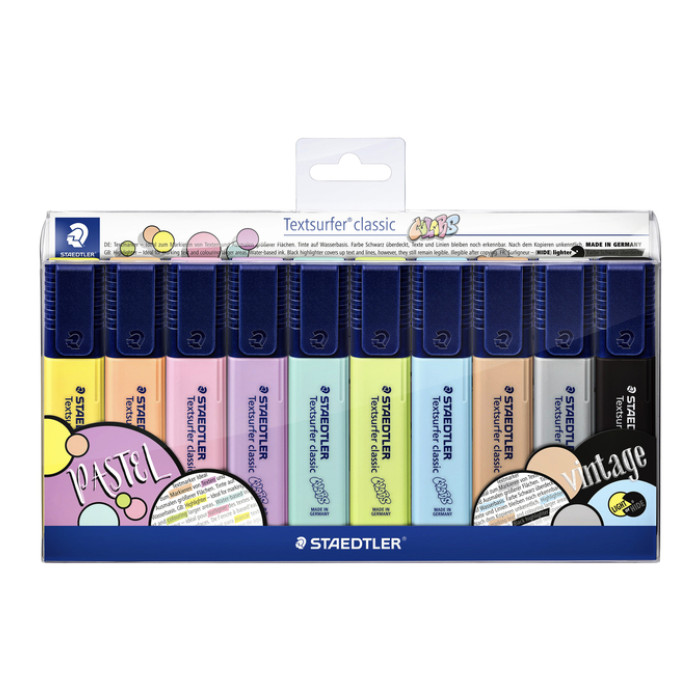 Markeerstift Staedtler 364 Textsurfer vintage en pastel assorti 10st