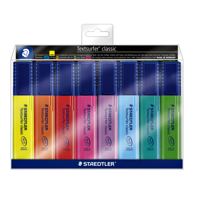 Markeerstift Staedtler 364 Textsurfer assorti 8 stuks