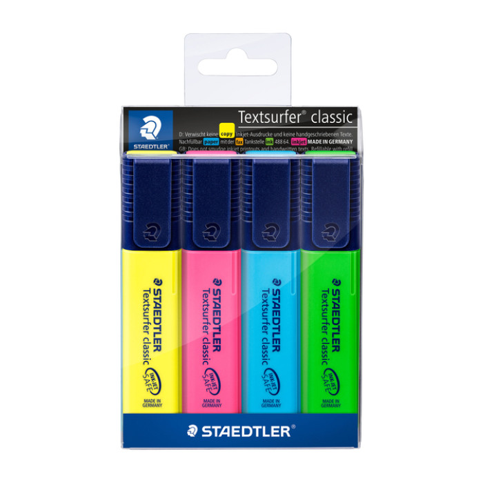 Markeerstift Staedtler 364 Textsurfer assorti 4 stuks