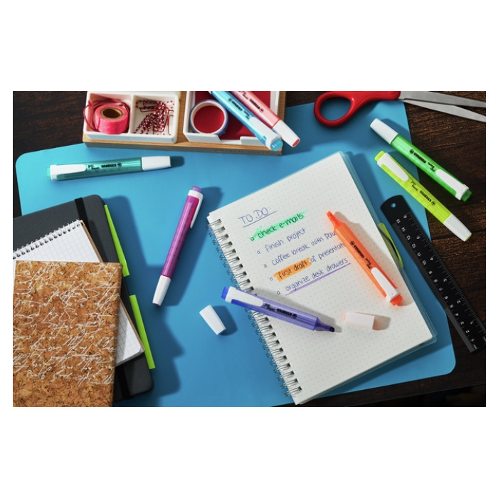 Markeerstift STABILO Swing cool 275/4 assorti etui à 4 stuks