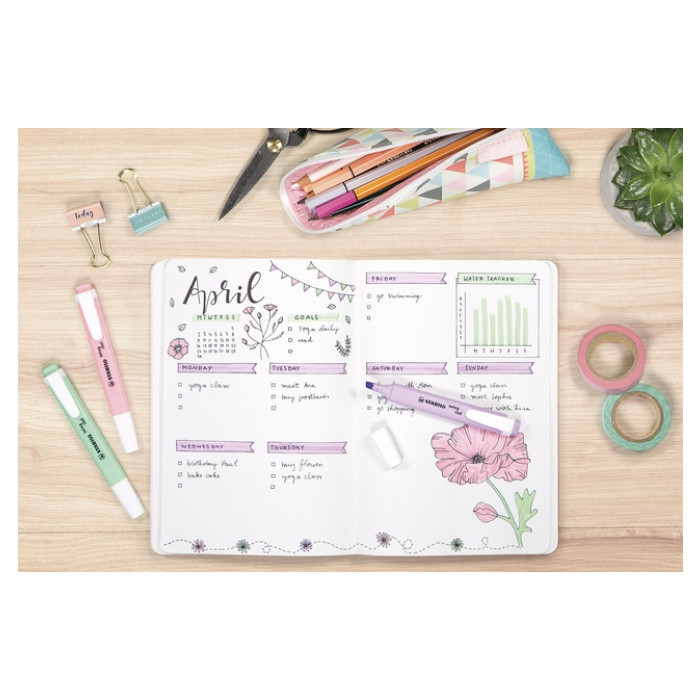 Markeerstift STABILO Swing cool 275/6 pastel assorti etui à 6 stuks