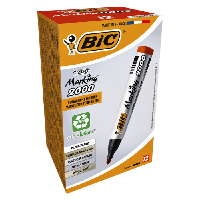 Viltstift Bic 2000 ecolutions rond large rood