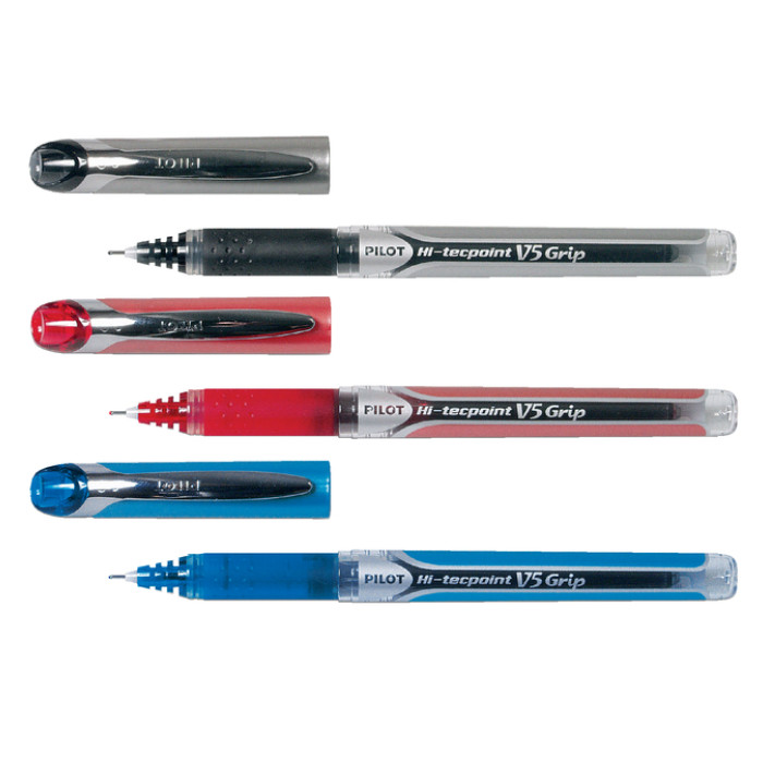 Rollerpen PILOT Hi-Tecpoint V5 Grip fijn blauw