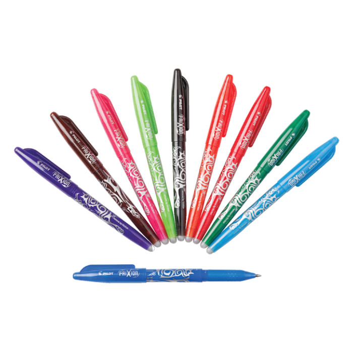 Rollerpen PILOT friXion medium zwart blister à 1 stuk + 3 vullingen