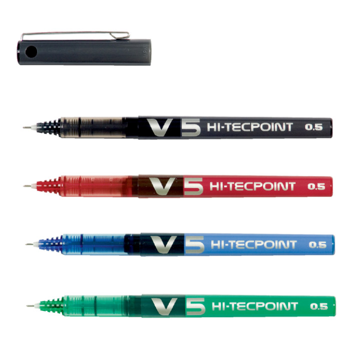 Rollerpen PILOT Hi-Tecpoint V5 fijn zwart