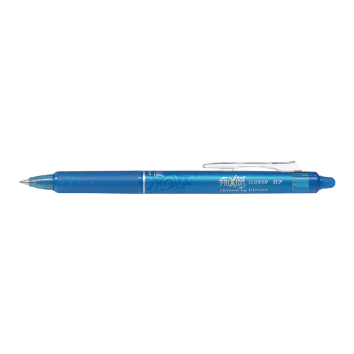 Rollerpen PILOT friXion clicker medium lichtblauw
