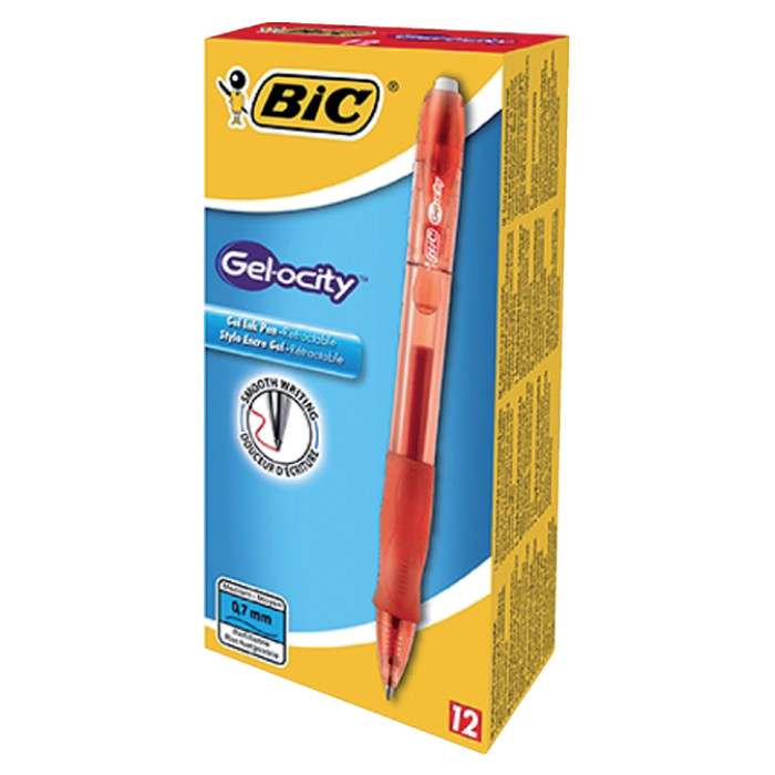 Gelschrijver Bic Gel-ocity medium rood