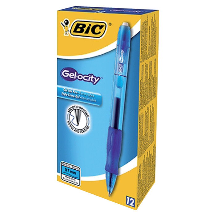 Gelschrijver Bic Gel-ocity medium blauw