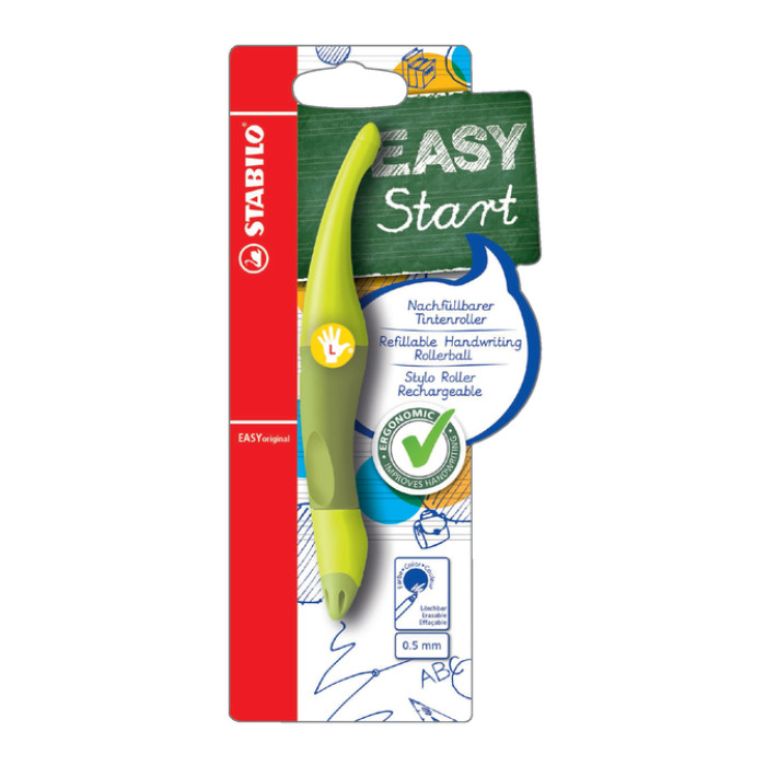Rollerpen STABILO Easyoriginal linkshandig limoen/groen blister