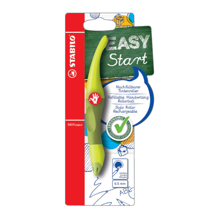 Rollerpen STABILO Easyoriginal rechtshandig limoen/groen blister