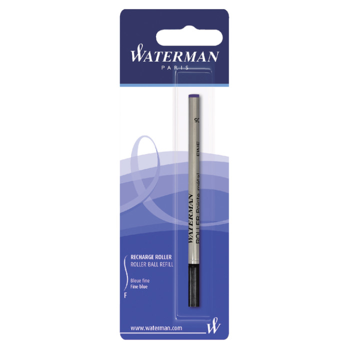 Rollerpenvulling Waterman fijn blauw blister à 1 stuk