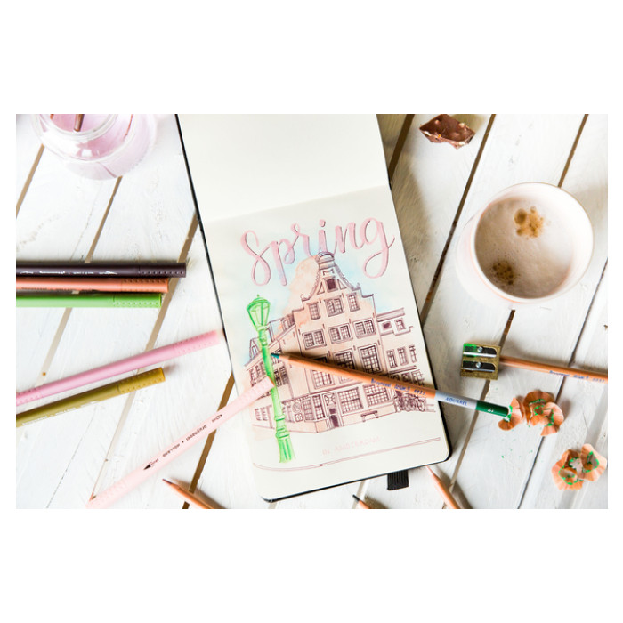 Kleurpotloden Bruynzeel Design met luxe bewaardoos aquarel ass 24st