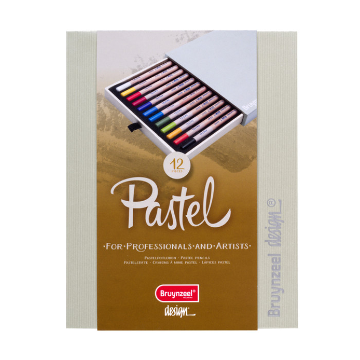 Pastelpotlood Bruynzeel Design met luxe bewaardoos assorti 12 stuks