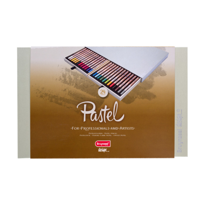 Pastelpotlood Bruynzeel Design met luxe bewaardoos assorti 24 stuks