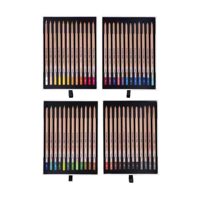 Pastelpotlood Bruynzeel Design met luxe bewaardoos assorti 48 stuks