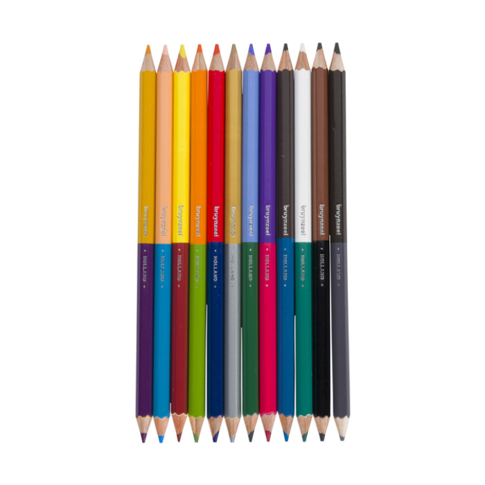 Kleurpotloden Bruynzeel Kids Twin Point assorti 12 stuks