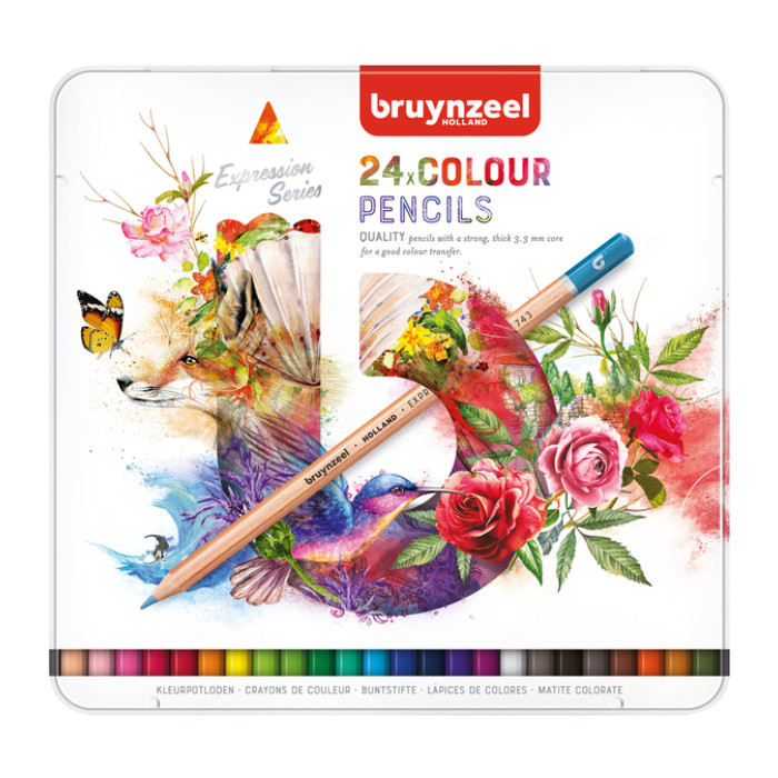 Kleurpotloden Bruynzeel Expression assorti blik à 24 stuks