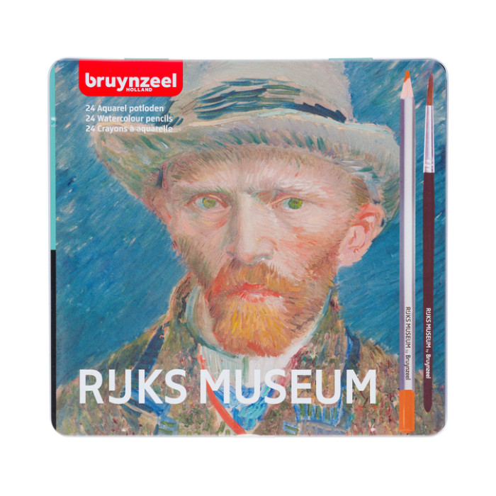 Kleurpotloden Bruynzeel Rijksmuseum Van Gogh aquarel ass blik à 24st
