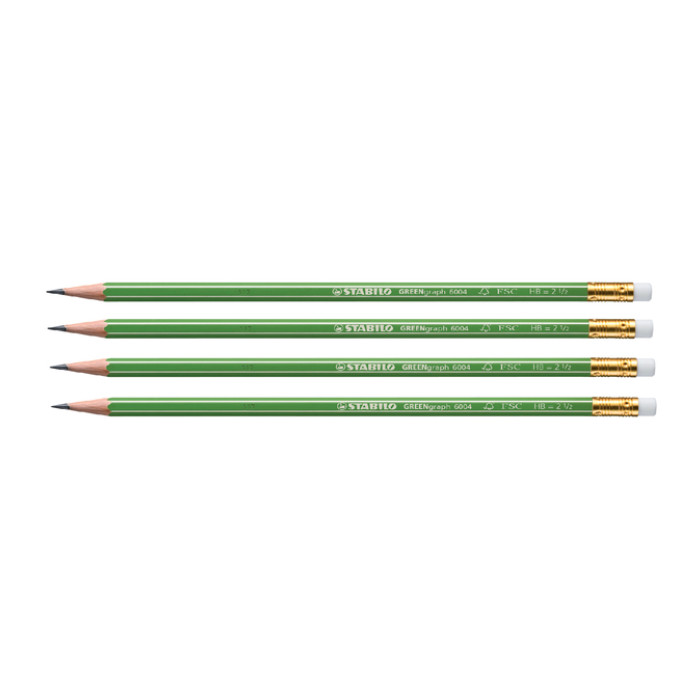 Potlood STABILO Greengraph 6004 HB met gumtop