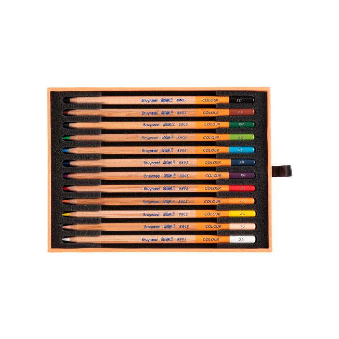 Kleurpotloden Bruynzeel Design met luxe bewaardoos assorti 12 stuks