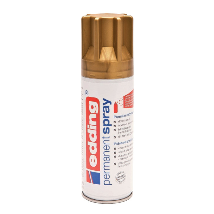 Verfspuitbus edding 5200 permanent spray mat rijkgoud