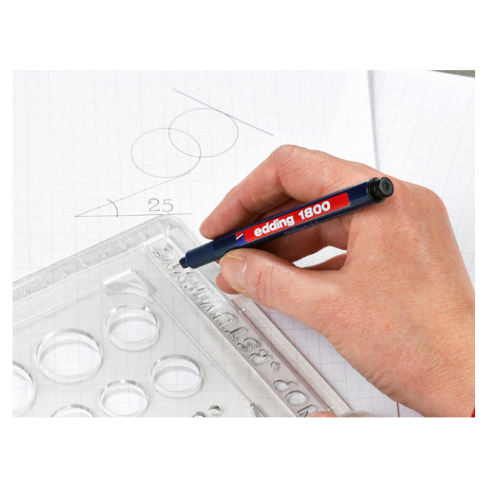 Fineliner edding 1800 0.25mm zwart